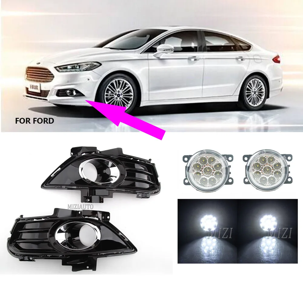 

Противотуманные фары для Ford Mondeo Fusion 2013-2016, противотуманные фары с крышкой гриля, передсветильник фасветодиодный противотуманные светильни...
