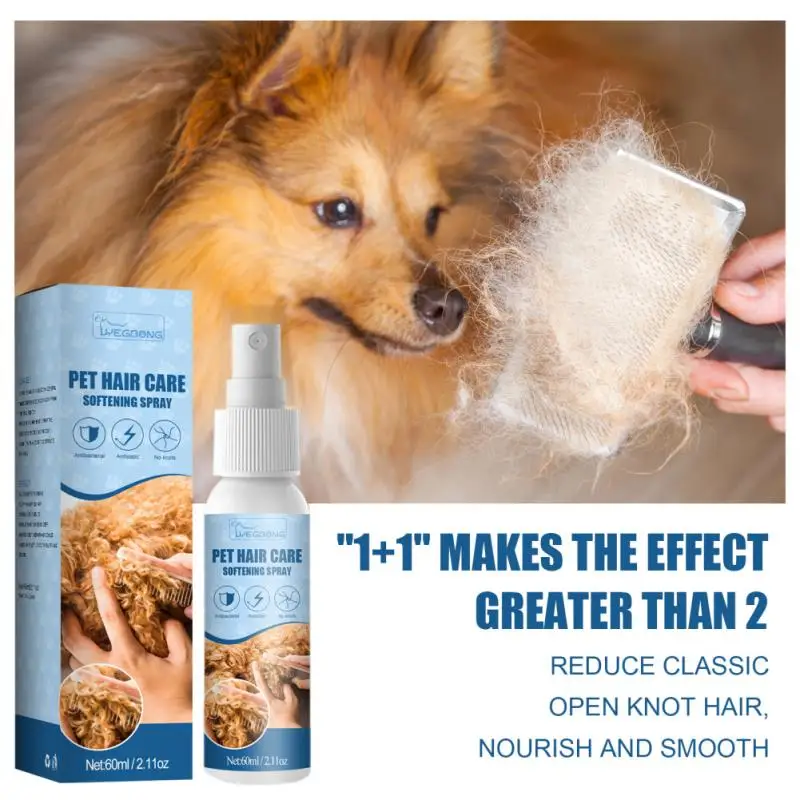 Антистатический распылитель для шерсти домашних животных спрей груминга кошек и