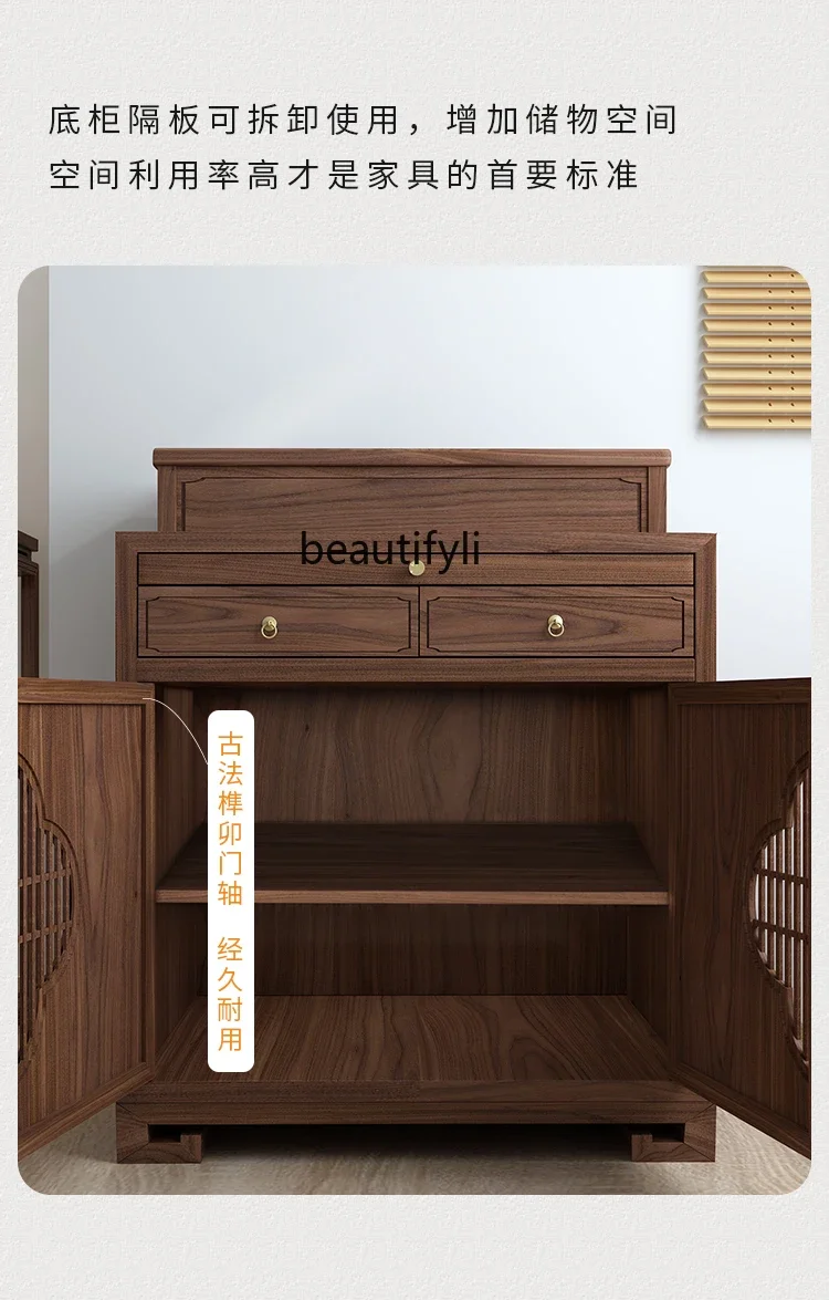 Храм Будды из цельного дерева новый алтарь в китайском стиле курильница стол для