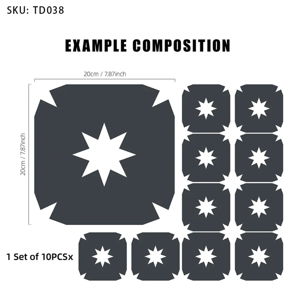 

Набор наклеек на плитку "Лестница", 10 шт., ПВХ