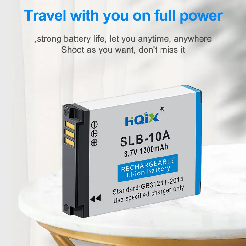 Фото HQIX  для Samsung NV9, PL50, L100, WB150, M110, M310W, IT100, ST1000, PL51, PL55, PL60, PL65, L110, L200, PL70 камера SLB-10A зарядное устройство Аккумулятор №1