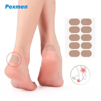 pexmen 10pcs bunion cushion foot protector pads for reduce rubbing callus chafing friction strong adhesive stickers