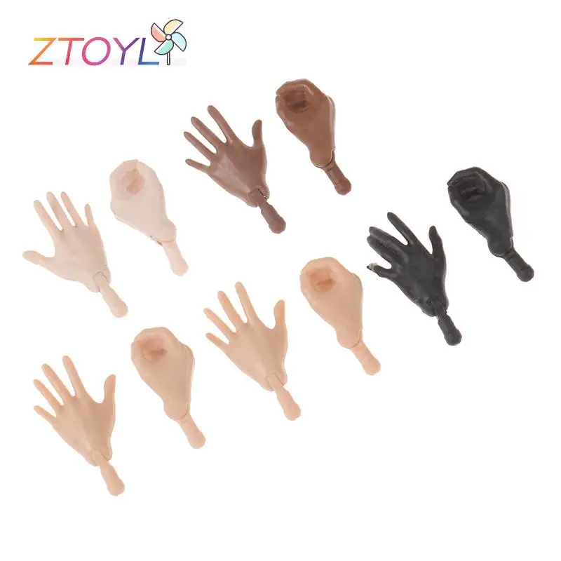 1/6 Size Doll Parts Original Doll Replacement Hands Feet DIY Assembling Doll Accessories Brown Beige Black Big Click