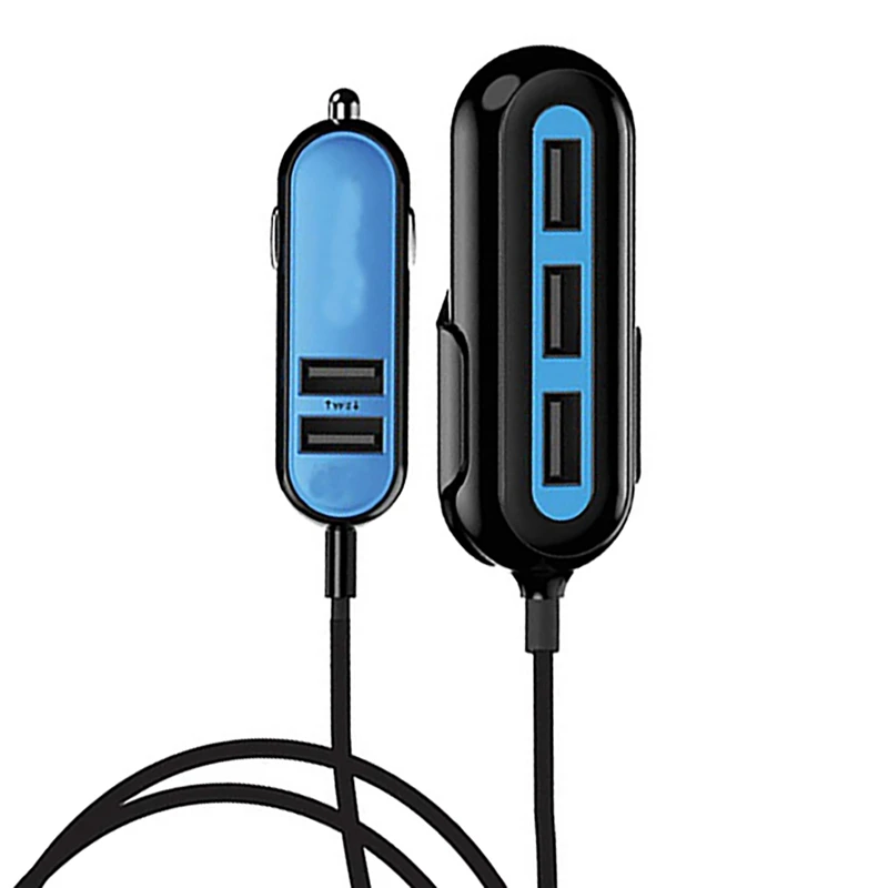 Многофункциональное автомобильное зарядное устройство на 5 портов для Iphone Samsung