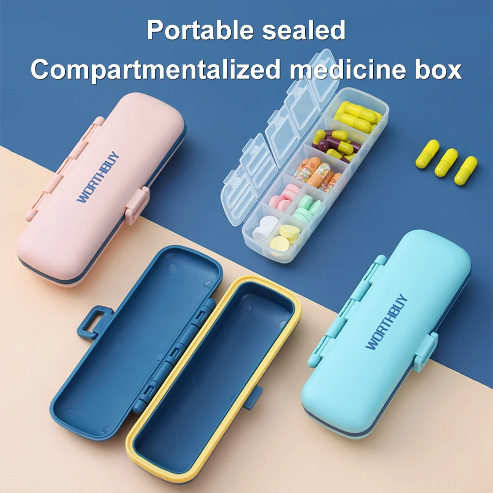 

Multi-grid Waterproof Pill Box Portable Sealed Medicine Box Health Container Case Travel Pill Box for Traveling Easy to Carry