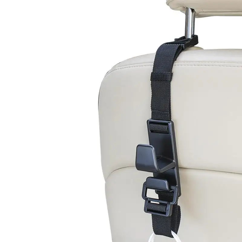 

With Strap Design Strong Black Car Headrest Hooks Suitable For Universal Cars Strong For Purse Coat Umbrella Bag Black