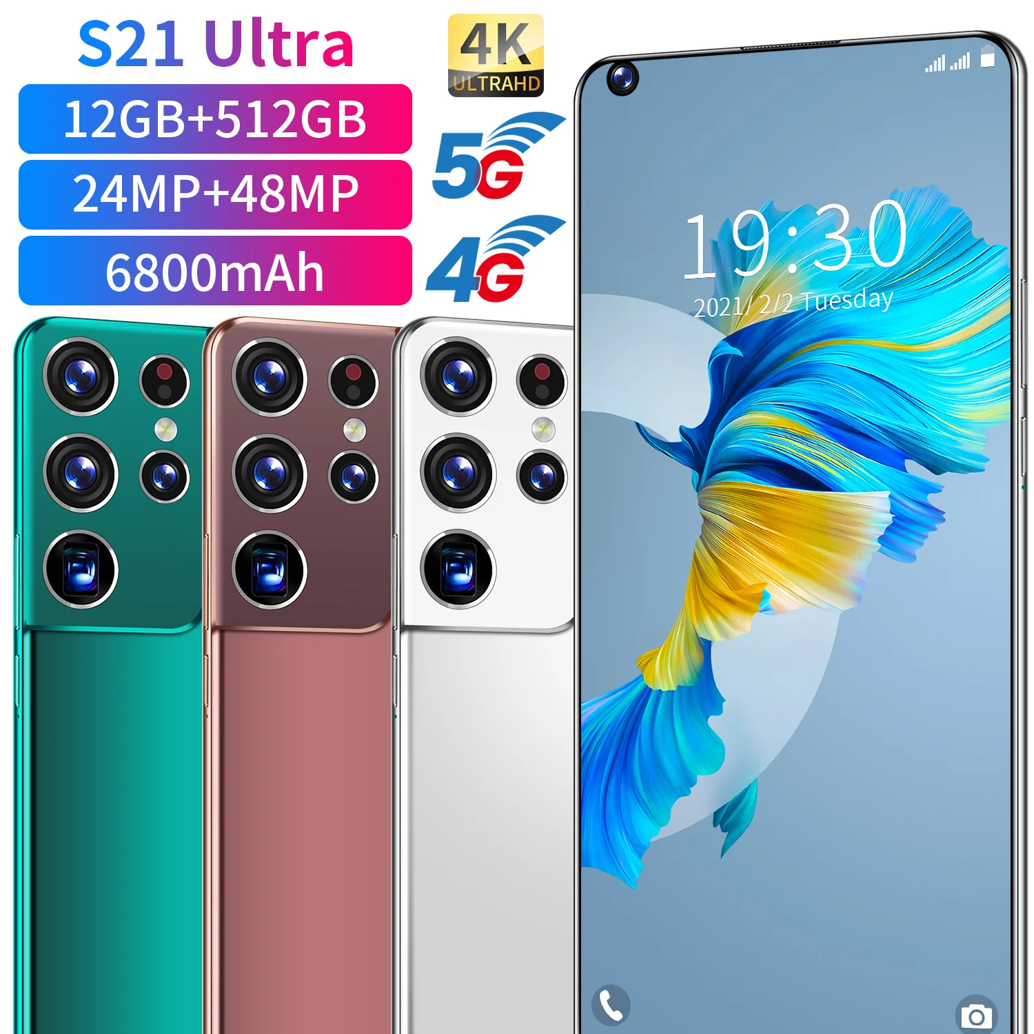 global version s21 ultra mobile phones android celular 16gb 512gb smartphones unlocked 4g 5g cellphones new smart phone free global shipping