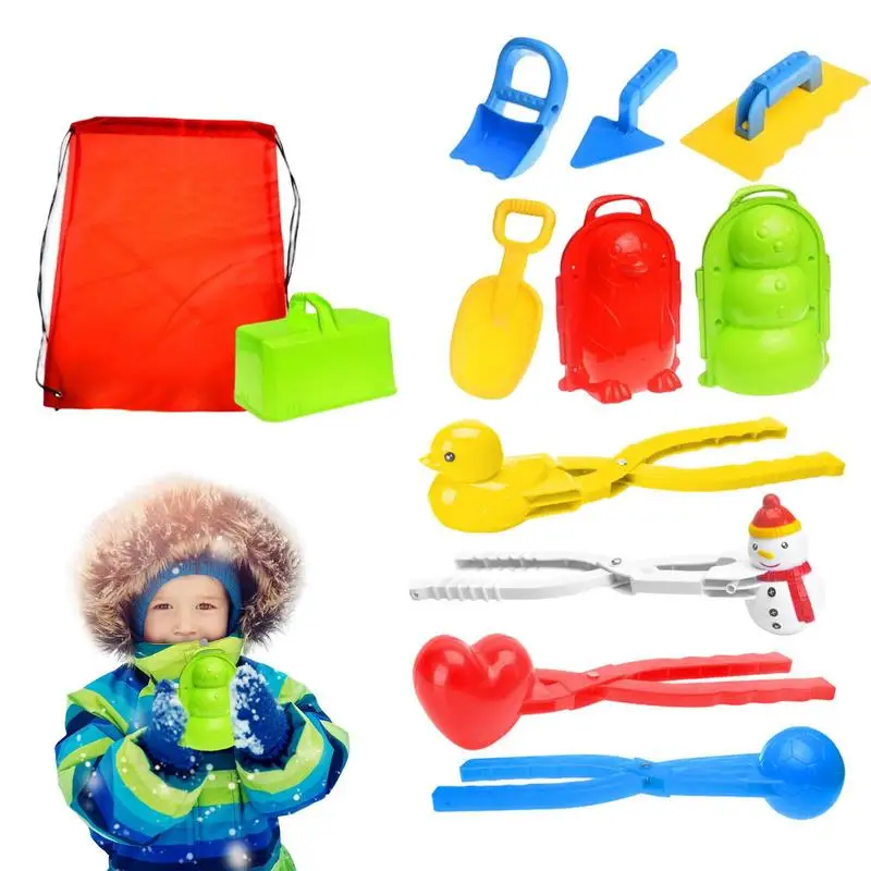 

Набор инструментов для изготовления снега и кирпича, комплект из 11 предметов, с сумкой для хранения, для малышей