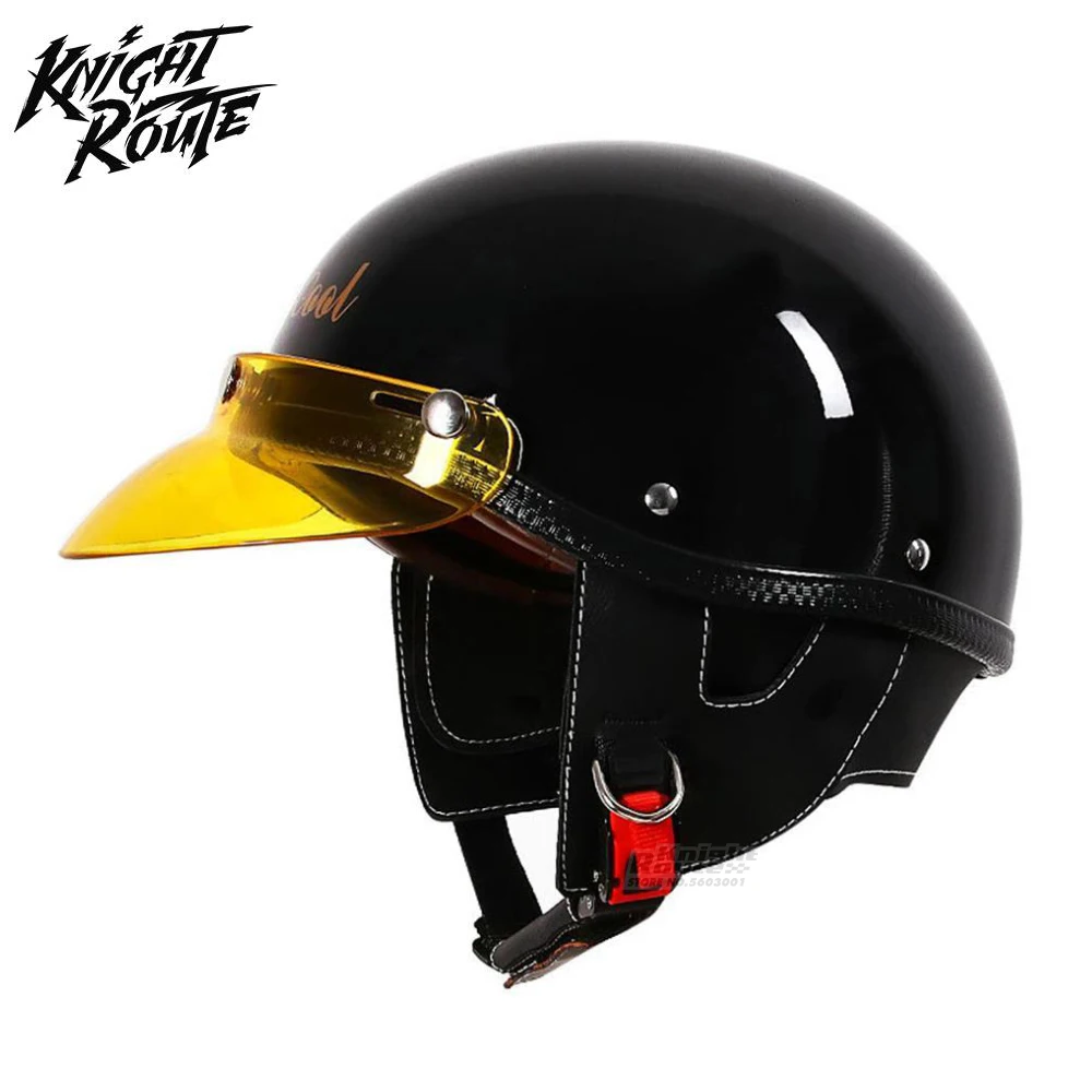 

Men's Motorcycle Helmet Moto Women's Electric Motorcycle Vintage Retro Open Face Half Helmet Chopper Motorbike Cafe Racer Dot