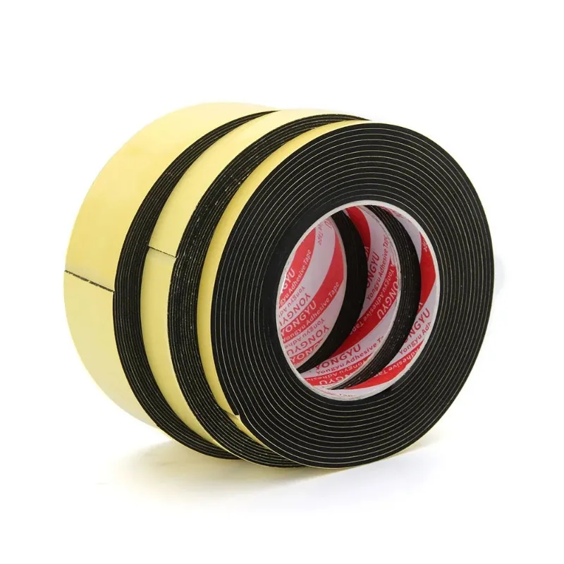 

1 рулон, прочная клейкая лента из вспененного этилвинилацетата, Резиновая лента, водонепроницаемая герметичная лента для окон и дверей, односторонняя пенопластовая уплотнительная лента для защиты от столкновений