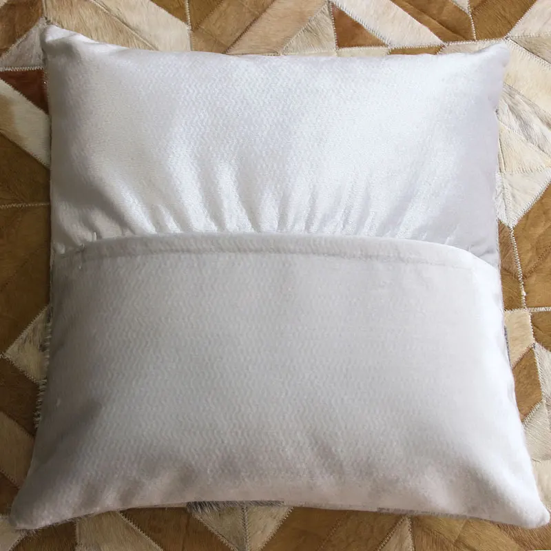 Меховая подушка Delavalle 50x50 см в стиле пэчворк коллекция диванных подушек кожаный