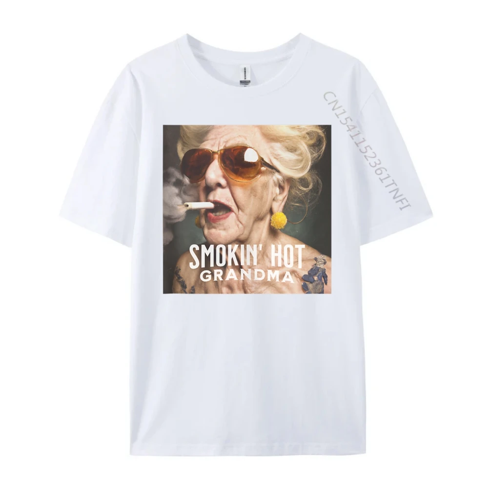 Черная рубашка Smokin Hot Grandma футболки с рисунком мужская одежда 2024 4 июля