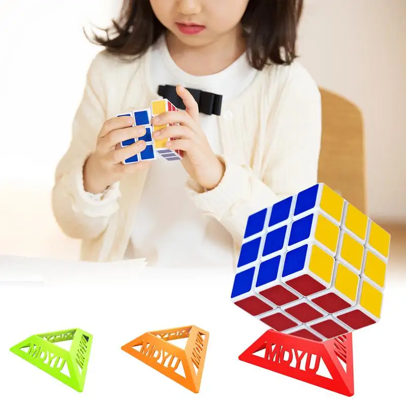 

10 PCS Color 2x2 3x3 4x4 Cube Stand Speed Magic Speed Cube Plastic Cube Base Holder Educational Learning Toys Random Color