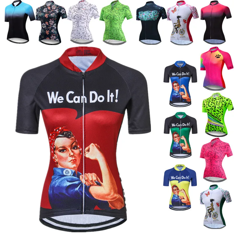 

Weimostar мы можем сделать это, велосипедная Джерси, женская футболка с коротким рукавом для горного велосипеда, командная спортивная велосипедная рубашка, велосипедные топы, Maillot Ciclismo
