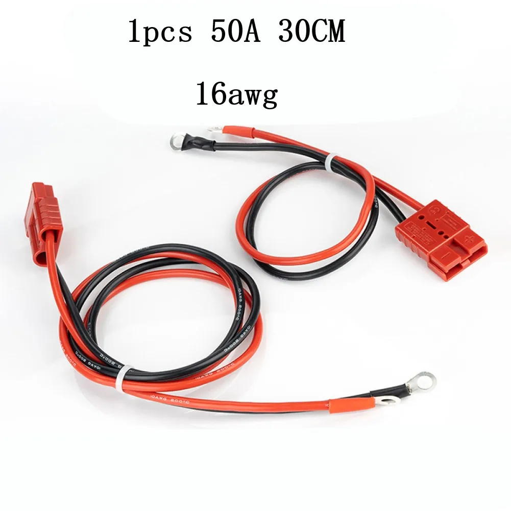 

50A For Anderson Plug Lead To Lug M8 Terminal Battery Charging Connector Cable High Current Connector Extension Cable Parts