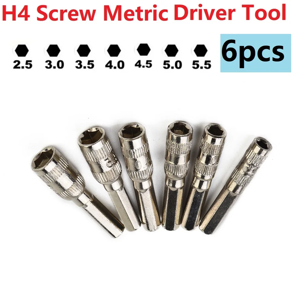 

6 Point Hex Socket Bolts 6pcs/Set Accessories Silver Tone Driver For Car Repairing For Tightening Nuts For Handworkng Convenient