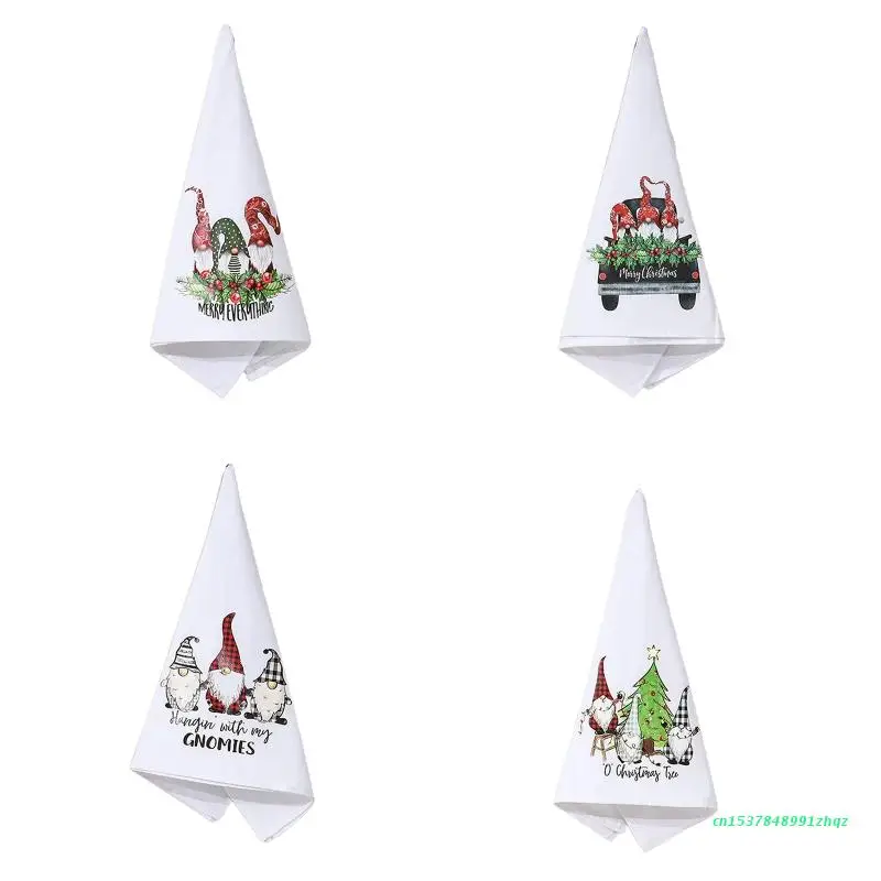 

Рождественское полотенце для рук, рождественские элементы, красочный узор, подарок для детей и взрослых