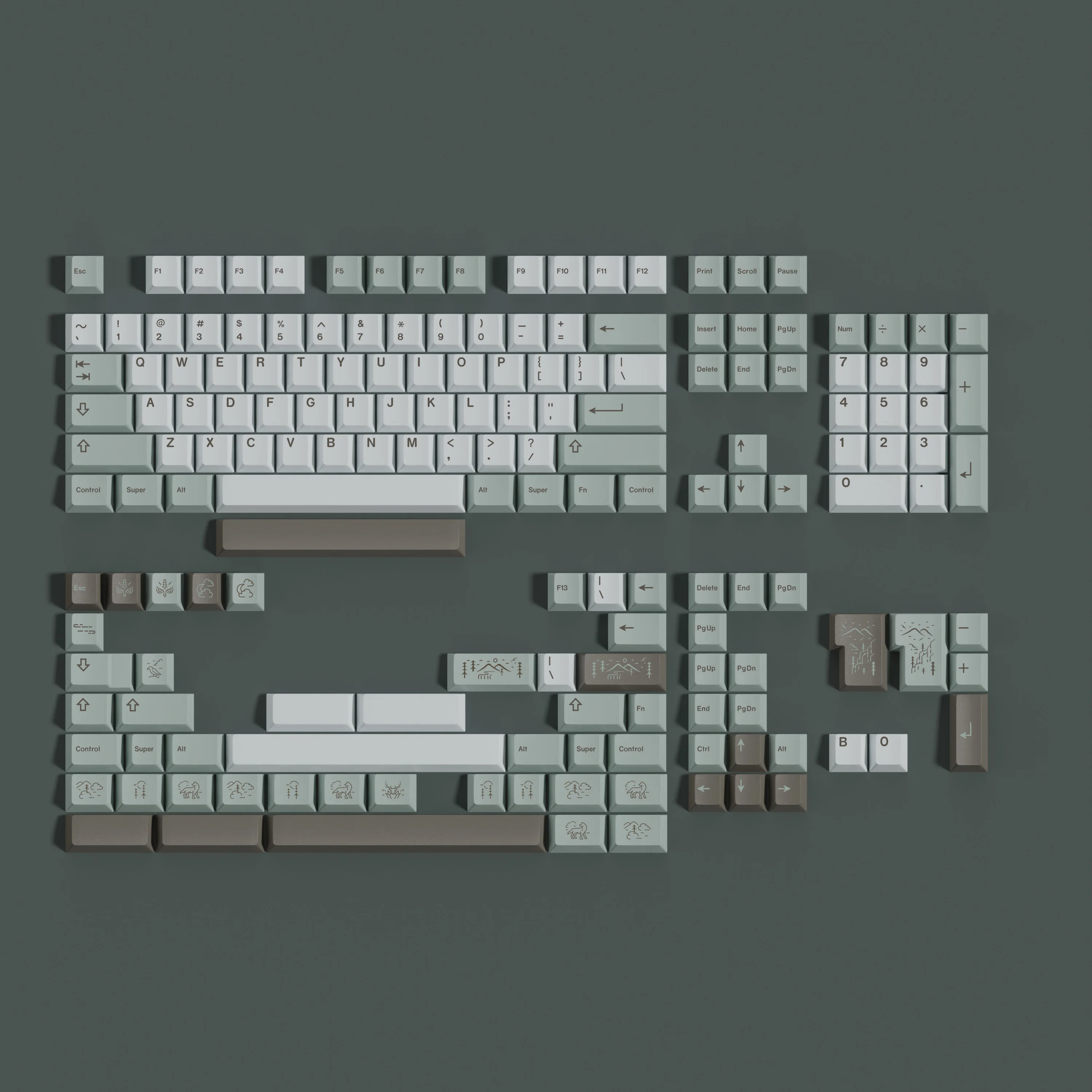 PBT GMK Ноябрьские противотуманные колпачки для клавиш Cherry Profile Dye Sublimation Key Cap для MX Switch Механическая клавиатура двойной B Сплит пробел (art.: 3920caeb8e63d) - 3920caeb8e63d