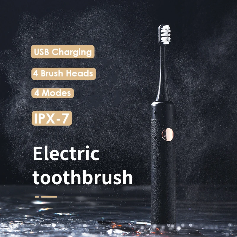 Elite Smart Timer Sonic Electric Toothbrush for Adult Whitening teeth IPX7 Waterproof USB Charge 4 Brush Head gift box enlarge