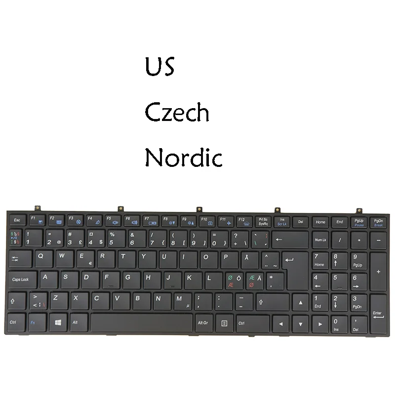 США Nordic LA испанская итальянская чешская клавиатура для Clevo W670SFQ W670SFQ1 W670SHQ W670SJQ W670SJQ1