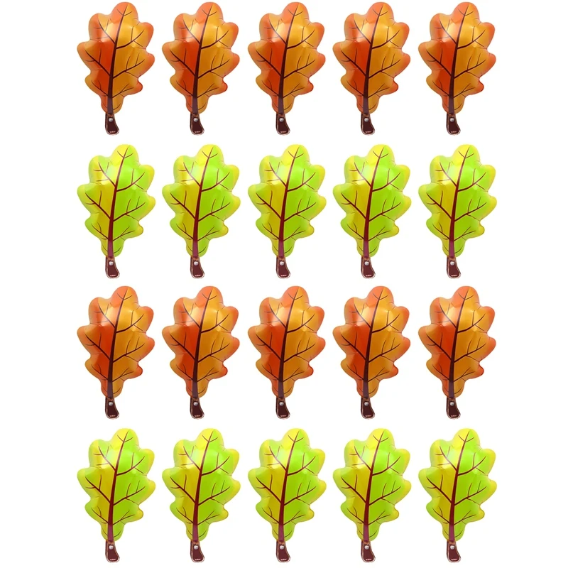 

1 Набор оранжевых + зеленых осенних шаров в виде кленовых листьев, украшение для вечевечерние НКИ на осень, Хэллоуин, день рождения