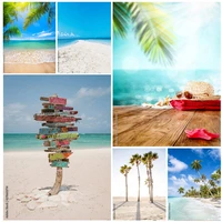 tropical sea beach palms tree photography background natural scenic photo backdrops photocall photo studio 211227 hhb 04