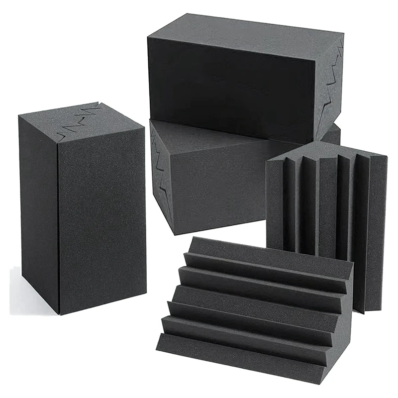 

HOT 8Pack Acoustic Traps 12X7x7inch Acoustic Foam, Sound Absorbing Foam, Wall Corner Blocks Foam For Studio, Home Or Theater