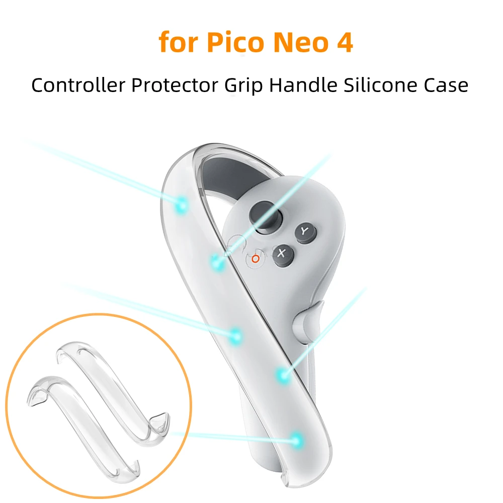 

For Pico 4 Controller Protector Grip Handle Silicone Case Protection Ring Cover for Pico Neo 4 Accessory