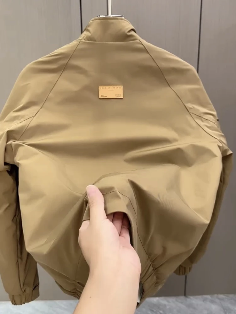 Весенняя мужская куртка с воротником-стойкой новинка 2025 года универсальная