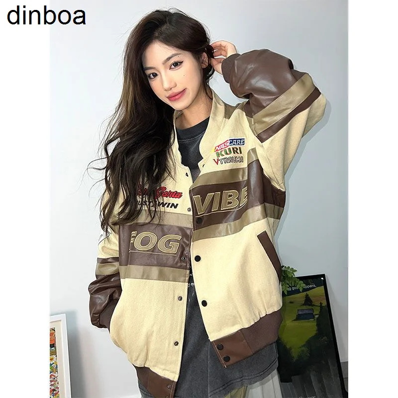 

Женская куртка с вышивкой в виде американских ретро-букв, Y2k