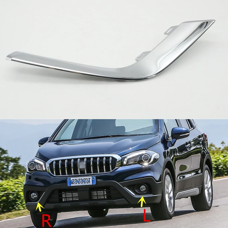 

Genuine Front Fog Light Lamp Chrome Trim Cover Garnish For Suzuki SX4 S-Cross Facelift SX4 Crossover 2016-2021