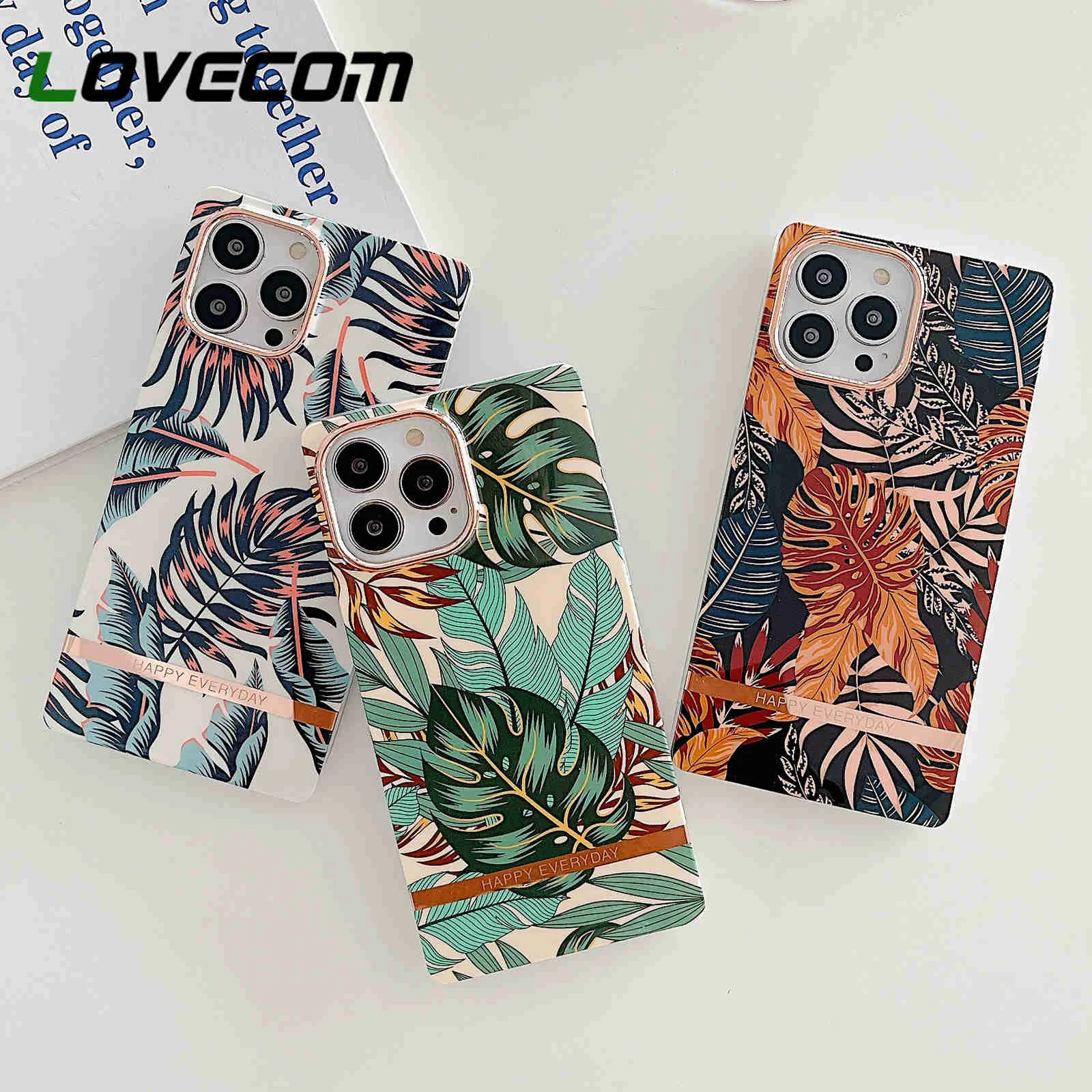 

Винтажный чехол для телефона с банановым покрытием и квадратным листом для iPhone 13 Pro Max 11 12 Pro Max INS стильные противоударные мягкие чехлы оболоч...