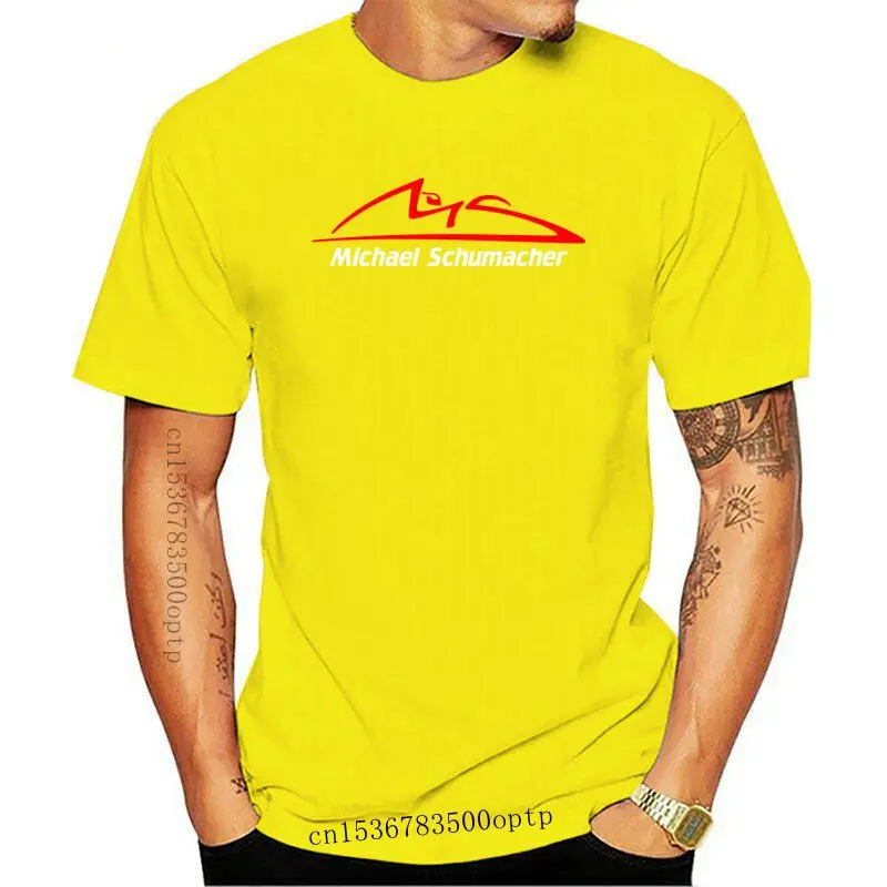 

Camiseta con Logo de Michael Schumacher para hombre, camisa negra con estampado de la leyenda de Racer, de la S a la 3xl, a la m