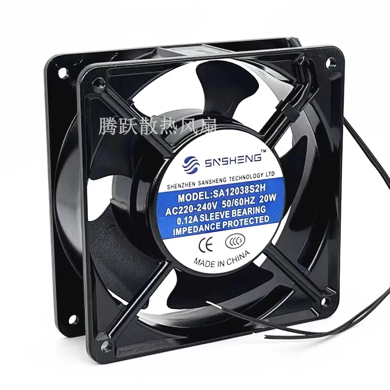 Фото HTS...1 шт. SNSHENG SA12038S2H AC220V-240V 20W 0.12A 12038 12см вентилятор охлаждения с алюминиевой рамкой №4