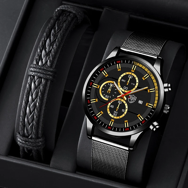 

Luxus Mode Herren Uhren Männer Sport Leuchtende Uhr Edelstahl Quarz Armbanduhr Mann Business Casual Leder Armband