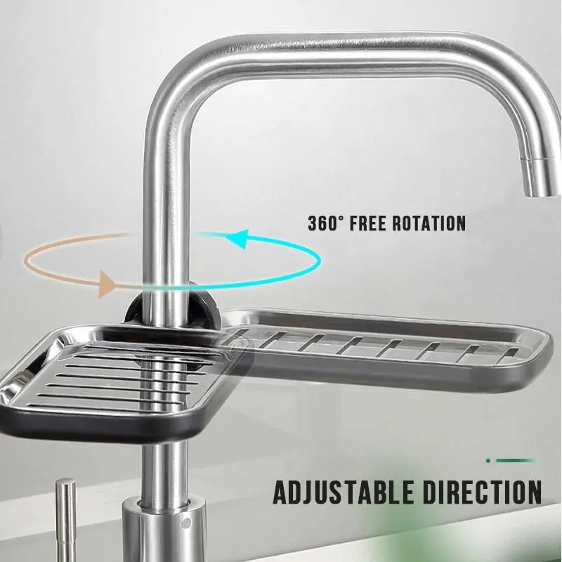 

Сверхтонкий стеллаж для хранения на раковину из нержавеющей стали, сушилка для хранения мыла, салфетка для мыла из нержавеющей стали, регул...