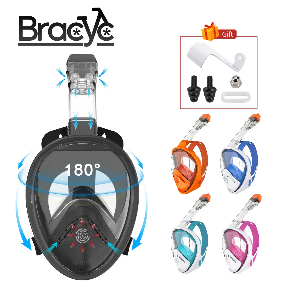 Маска для подводного плавания на все лицо незапотевающие Детские маски с