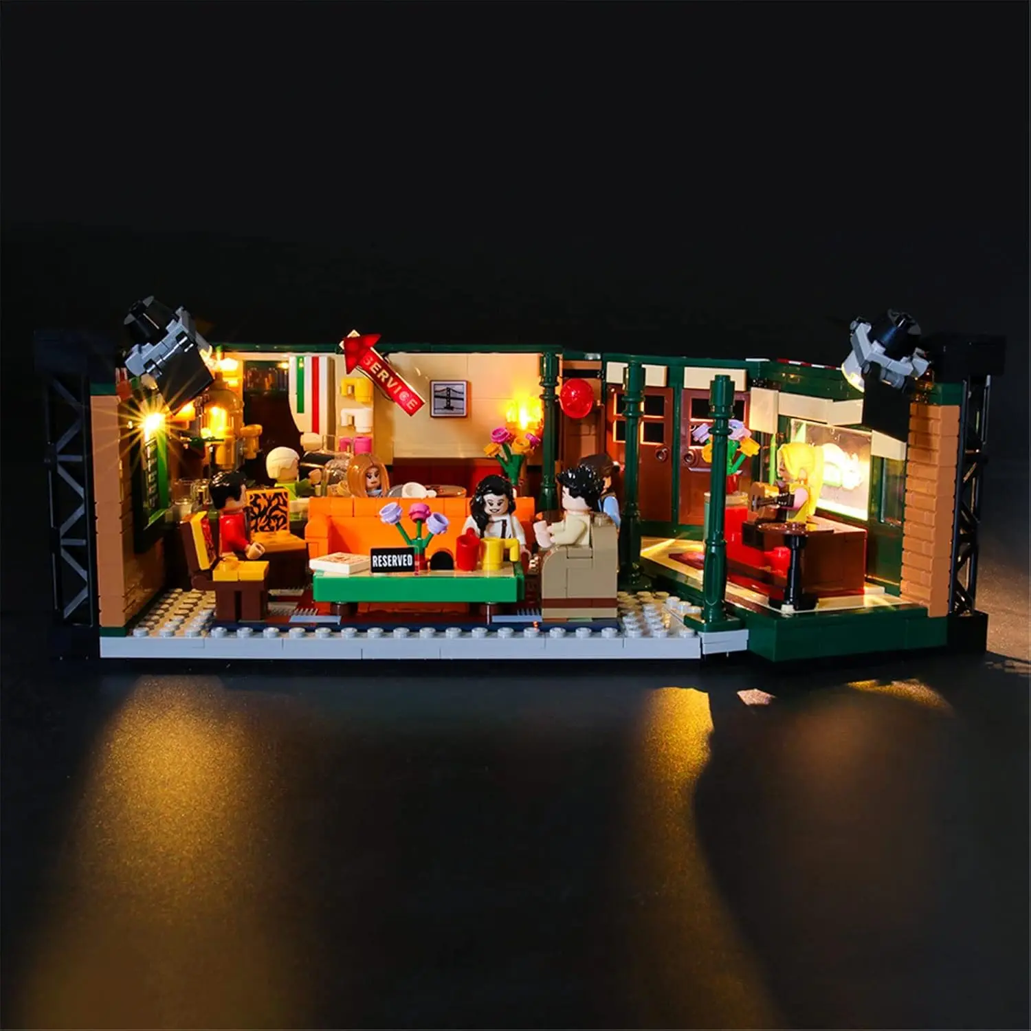Фото Светодиодный светильник MAXCXT для Lego-21319 Ideas Friends Central Perk, декоративная лампа «сделай сам» (не включает набор строительных блоков Lego) №2