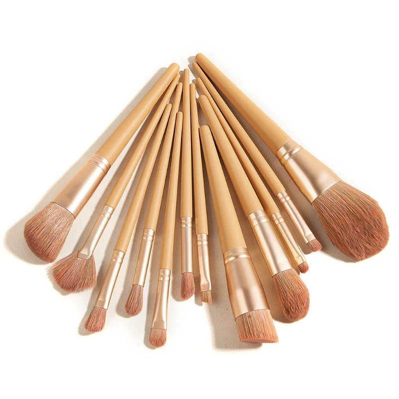 

12pcs Circular Foundation Makeup Brushes Set for BUFF Nail Art Dust Remo