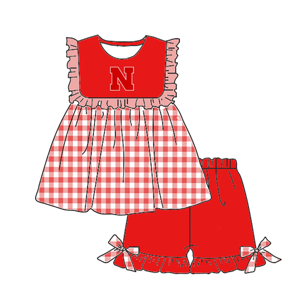 

Школьная форма с принтом логотипа на заказ, оптовая продажа, летний костюм для маленьких девочек, детская одежда, молочный Шелковый материал