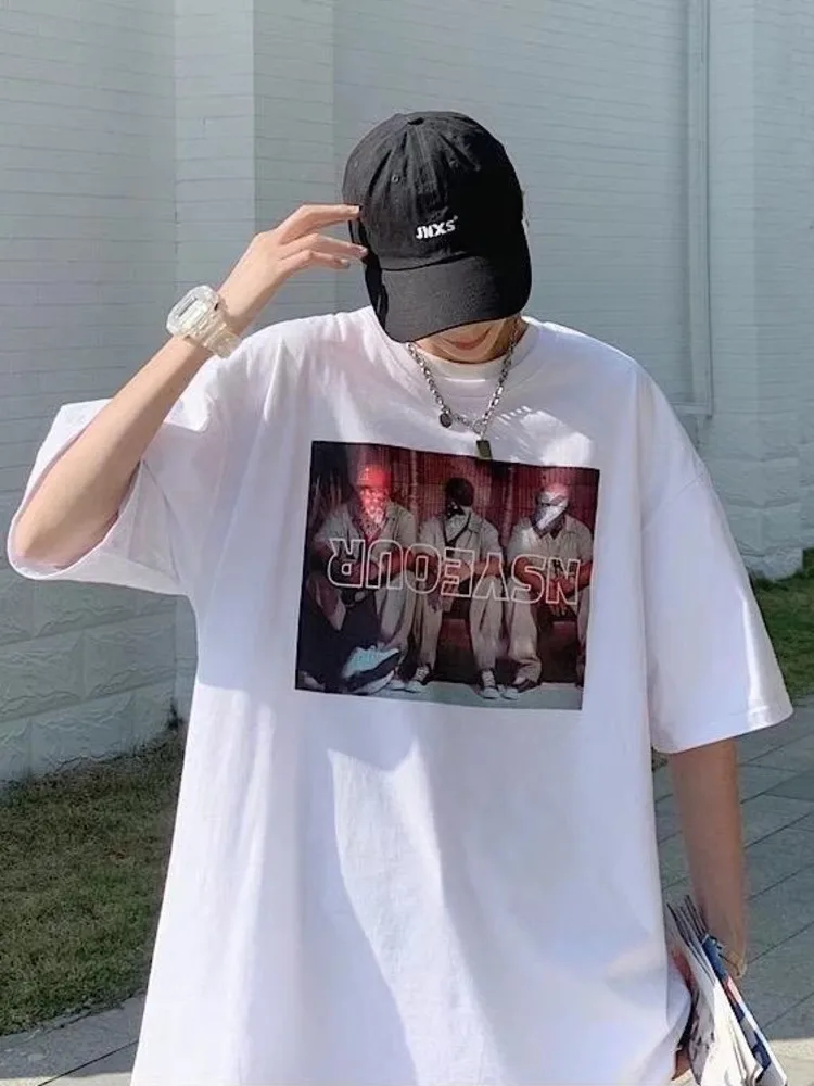 

Hara Juku Art Oversize Mens T-shirt Summer Cool Unisex Hip Hop Funny Printed Tshirt Casual T Shirt Streetwear Tops