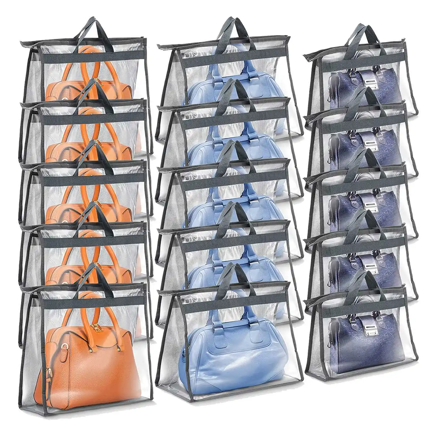 

15 Pack Handbag Storage Organizers Bags Purse Storage Bags with Zippers Purses Handbags Closet