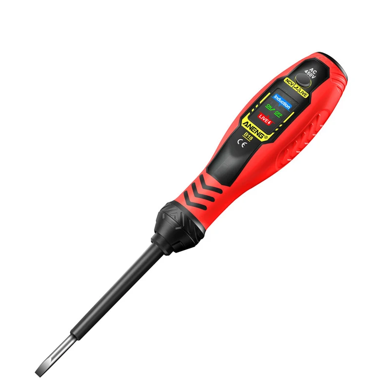 

Aneng B18/19 крестовая/плоская отвертка на молнии, цифровой тестовый карандаш, бесконтактное обнаружение, 30-1000 В, зуммер напряжения, тестер точки останова