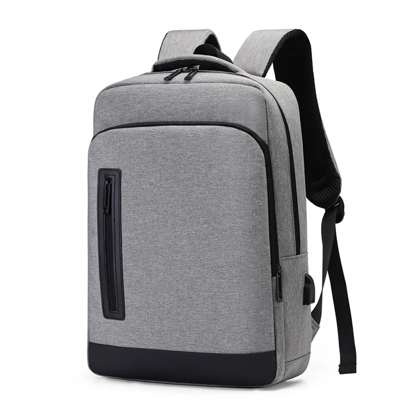 

Gray Men Backpack Laptop 15.6 Inch USB Charging Multi-function Gray Men's Backpack School Bags for Teenage