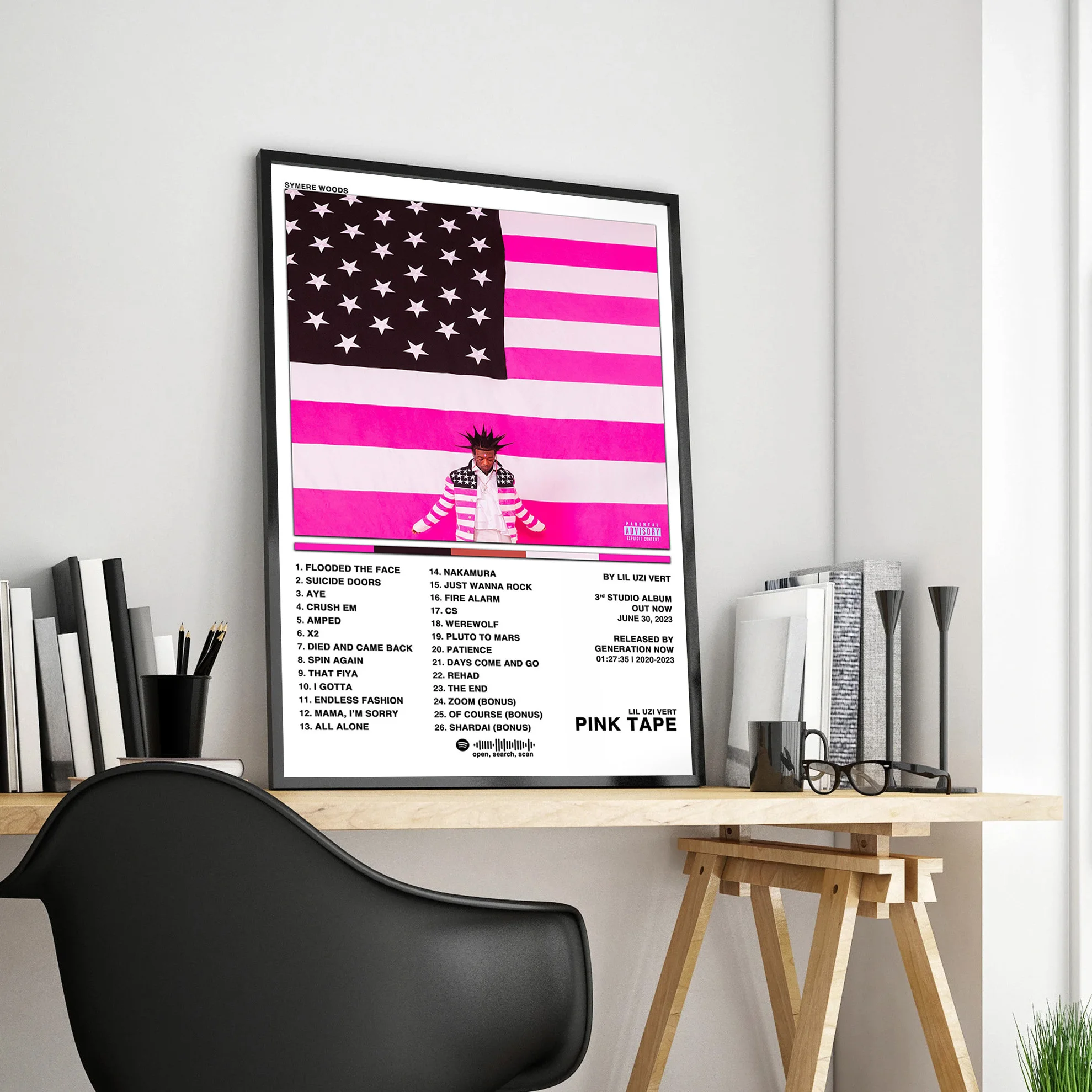 Обложка Музыкального Альбома Lil Uzi Vert Розовая Лента Хип-хоп Рэпер Художественное