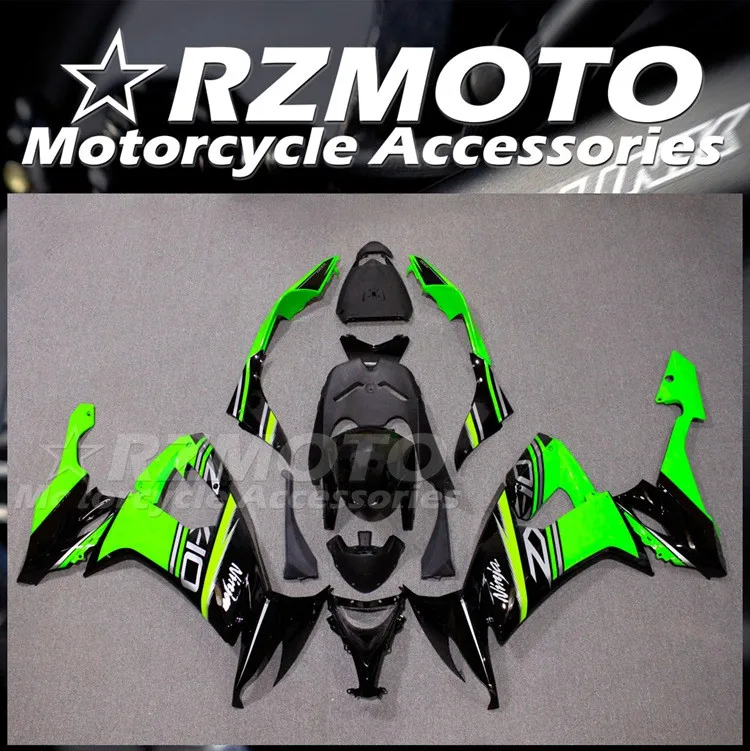 New ABS Whole Motorcycle Fairings Kit Fit for Kawasaki Ninja ZX-10R ZX10R 2008 2009 2010 08 09 10 Bodywork set Green Black
