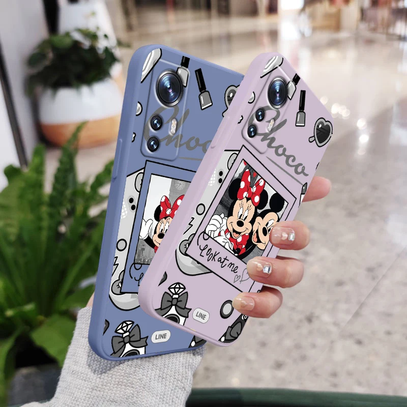 

Mickey and Minnie in love For Xiaomi Mi 12S 12 12X 11i 11T 11 10 10S 10T 9 Pro Lite Ultra 5G Liquid Rope TPU Phone Case