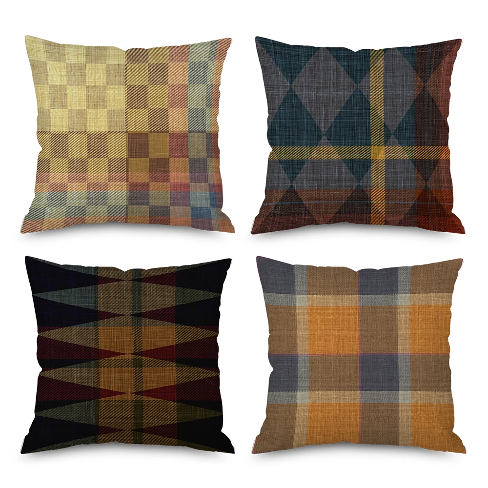 

Geometric Pillowcases Decorative Cushion Covers Blue Pink Throw Pillow Cases Sofa Couch Chair Car Home Decoration