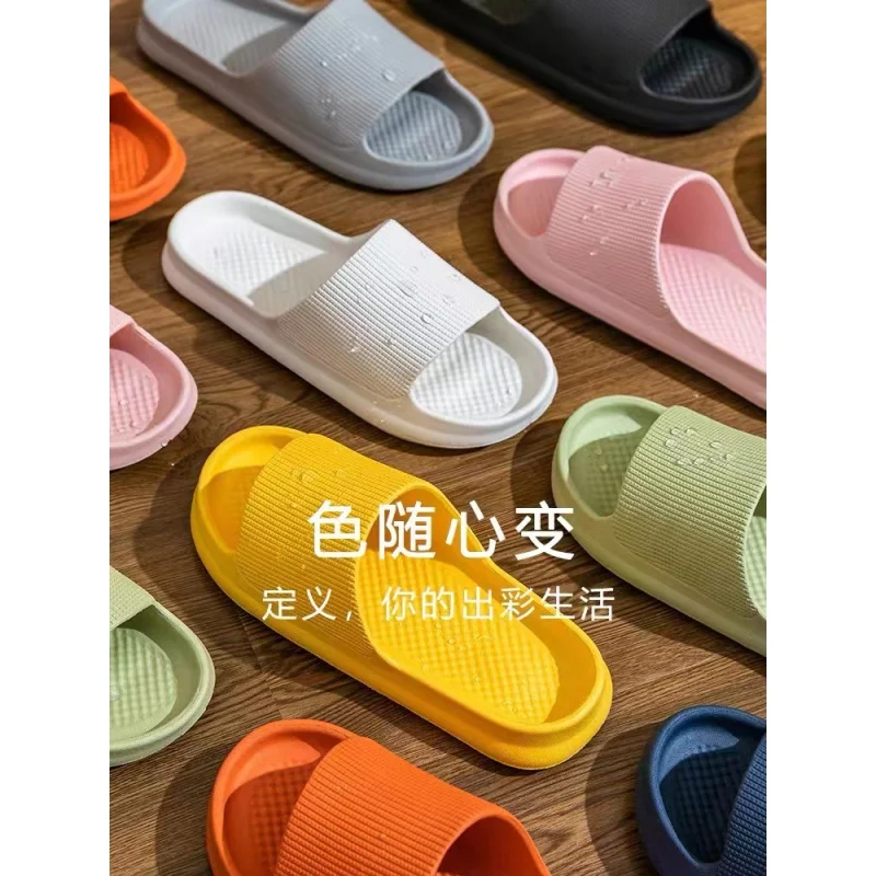 Summer Women Thick Bathroom Home Slippers Men Soft Sole Indoor Slides Female Sandals Non-Slip 2023 New