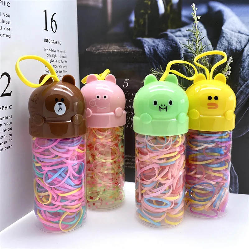 

Disposable Rubber Band Hairband For Children Ponytail Vintage Hairs Ties Colourful Elastic Hair Bands Baby Hair Accessories